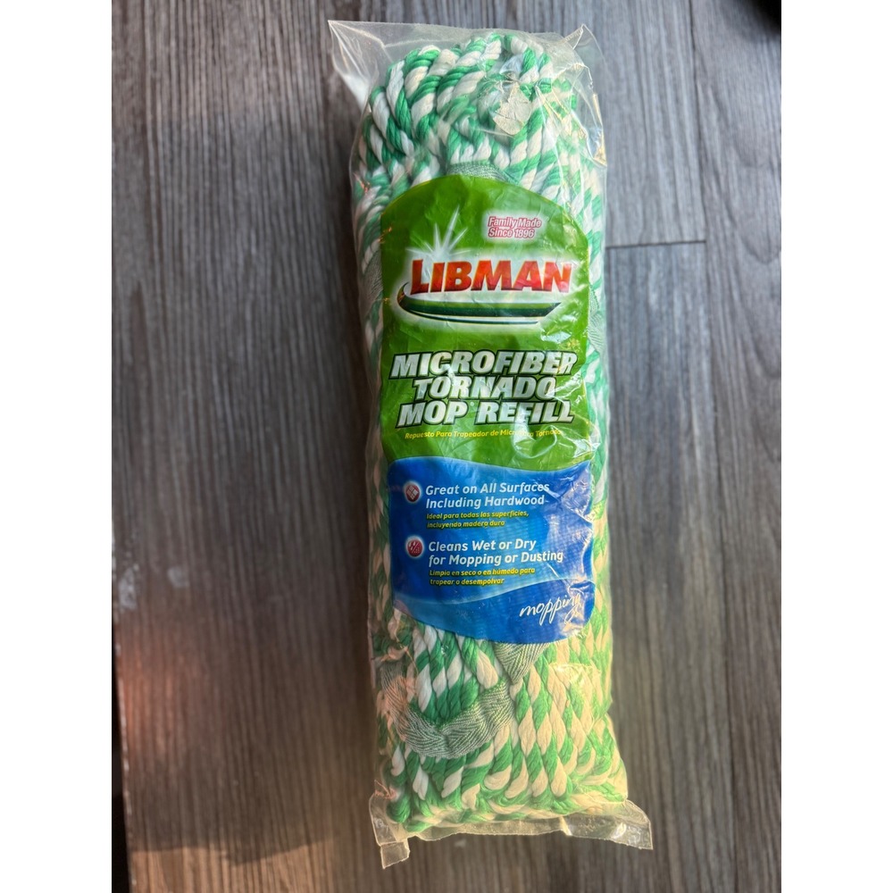 Libman Microfiber Tornado Mop‎ Refill Great on All Surfaces Hardwood Cleaning